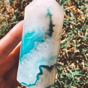 Blue Dyed Agate tower